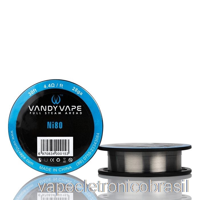 Vape Recarregável Vandy Vape Bobinas De Fio Especiais Ni80 - 28ga - 30 Pés - 4,4ohm